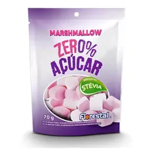 Pacote Marshmallow Zero Açucar Morango 70g Florestal Foto  mini 1