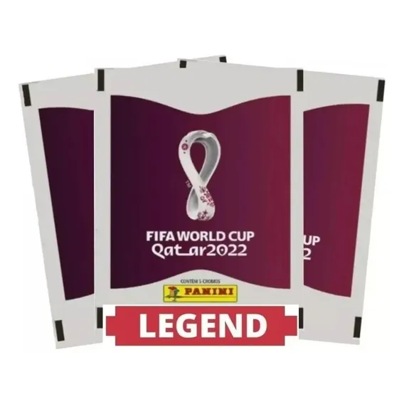 Pacotinho Bugado Figurinha Extra Legend Ou Rookie Bordo Album Copa Do Mundo 2022 Personagem Pacote Bugado Foto 1