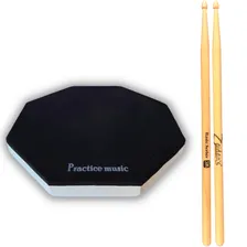 Pad Estudo Bateria Praticável 150 + Par Baquetas 5b Foto mini 1