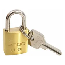Pado cadeado Lt 20mm 2 chaves resistente 5 unidades Foto mini 3