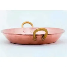 Paella Em Cobre Puro Nº 1 Com Alças Em Liga De Bronze Foto mini  2