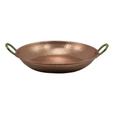Paella Paeja Em Cobre Puro N04 Com Alças Liga De Bronze 45cm Foto mini 1
