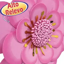Painel 3d Floral Beg么nia Rosa C/ Metal- 1 Unidade M 21x22,5 Foto mini 2