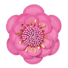 Painel 3d Floral Beg么nia Rosa C/ Metal- 1 Unidade M 21x22,5 Foto mini 1