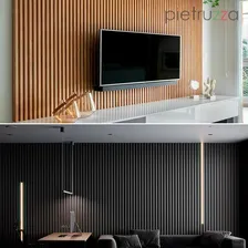 Painel 3d Para Parede Ripado Wpc Madeira Ecol贸gica Cor Painel 脡bano Foto mini 4