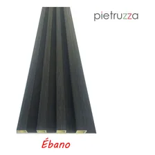 Painel 3d Para Parede Ripado Wpc Madeira Ecol贸gica Cor Painel 脡bano Foto mini 2