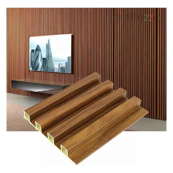 Painel 3d Para Parede Ripado Wpc Madeira Ecológica Cor Painel Jatoba Foto 1