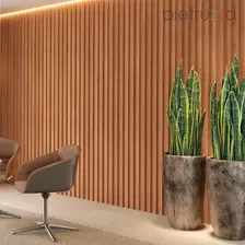 Painel 3d Para Parede Ripado Wpc Madeira Ecológica Cor Painel Jatoba Foto mini  3