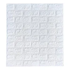 Painel 3d Tijolo Branco Auto Adesivo 70 X 77 Cm Foto mini 1