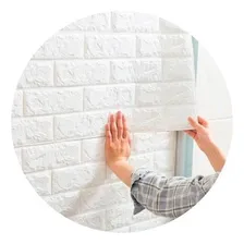 Painel 3d Tijolo Branco Auto Adesivo 77 X 68 ! Foto mini 3