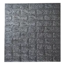 Painel 3d Tijolo Preto Auto Adesivo 70 X 77 Cm Foto  mini 1