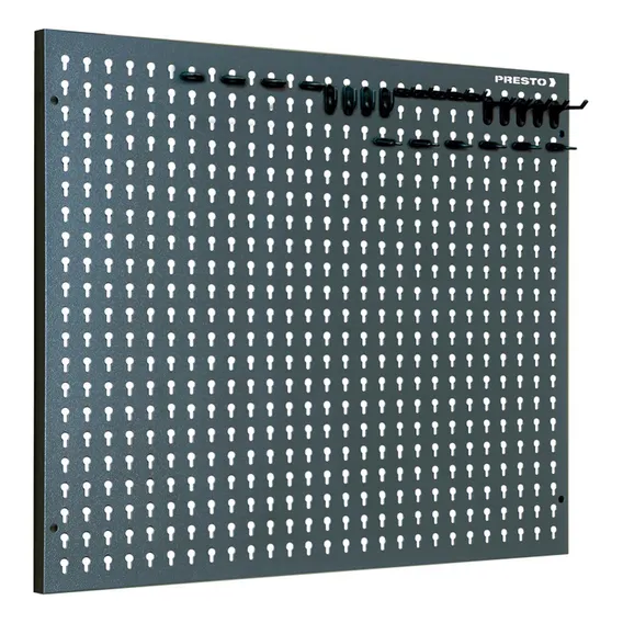 Painel Aço Ferramentas Kit 24 Ganchos Plásticos Presto 40414 Cor Preto Foto 1