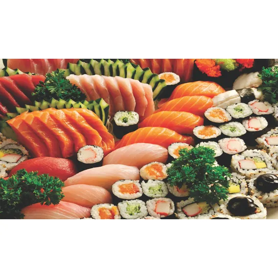 Painel Adesivo Parede Comida Japonesa Decoração Sushi Temaki Cor Colorido Foto 1