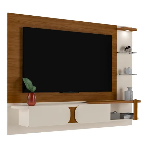 Painel Artely Painel Para Tv Cedro/off White Foto 1