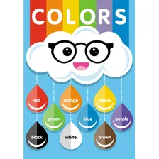 Painel Banner Escolar Em Inglês Cores - 85x60cm Foto  mini 1