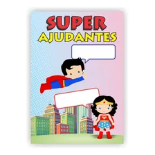 Painel Banner Escolar Super Ajudantes - 85x60cm Foto mini 1