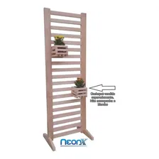 Painel Biombo Divis贸ria Floreira P茅s 162x54cm Madeira Neonx Foto mini 3