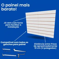 Painel Canaletado 180x180 Branco Mdf Canaletado Foto mini 3