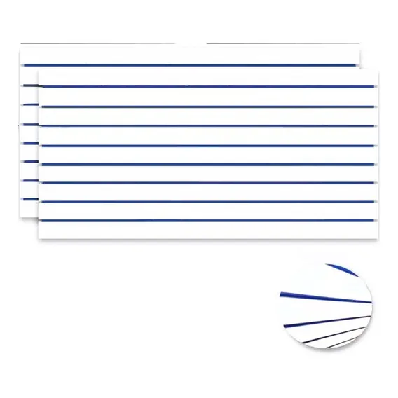 Painel Canaletado Branco 122x61 (2peças) +canaletas Azul Foto 1