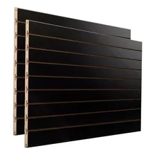 Painel Canaletado Em Mdf 1,80 X 0,90m - Preto Foto mini 3