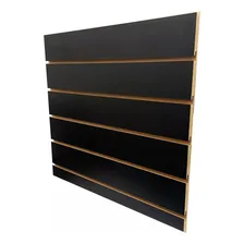Painel Canaletado Placa Mdf Preto 61x61 Organizador P/ Loja Foto mini 4