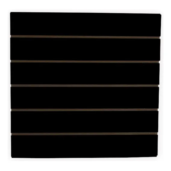 Painel Canaletado Placa Mdf Preto 61x61 Organizador P/ Loja Foto 1