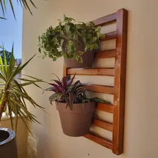 Painel De Madeira Ripado 70 X 50 Cm - Alpe & Aritana Cor Marrom Foto mini 2