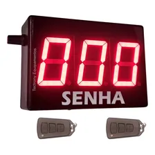 Painel De Senha 3 Digitos Para Fila Rolo De Senha Cor Vermelho Foto mini 1