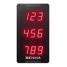 Painel De Senha 3 Linhas Com Dígitos De 5 Cm + Teclado Foto mini  2