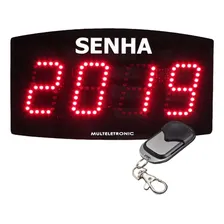 Painel De Senha Atendimento Multeletronic Controle Vermelho Foto mini 1