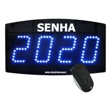Painel De Senha Atendimento Sequencial Com Controle - Azul Foto mini 1
