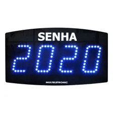 Painel De Senha Atendimento Sequencial Com Controle - Azul Foto mini 4