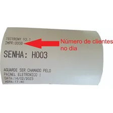 Painel De Senha Guiche Impressora Controle Preferencial Norm Cor Vermelho Foto mini  2