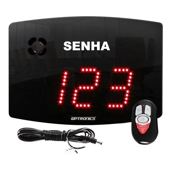 Painel De Senha Sequencial Food Truck + Cabo P/ Bateria 12v Foto 1