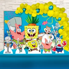 Painel + display decoração de festa infantil Bob Esponja Bamper Foto mini 1