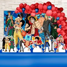 Painel + Displays Decoração Festa Infantil One Piece Foto mini 1