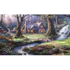 Painel Em Lona 300x200 Cm Floresta Encantada Branca De Neve Cor Colorido Personagem Floresta Encantadan Foto  mini 1