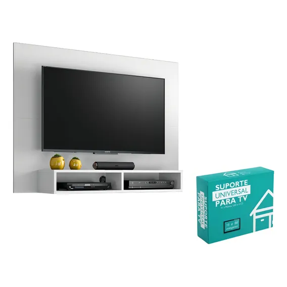 Painel Eros Para Tv 43 Polegadas E Suporte Para Tv Notável Cor Branco Foto 1