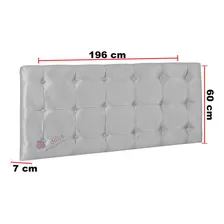 Painel Estofado Cama Londres King 195 Cm Cor Marrom Foto mini  3