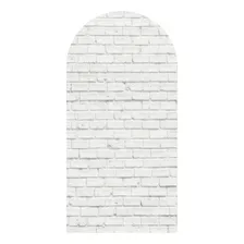 Painel Festa Decorativo Romano Tijolo 3d 180 X 90cm Cor Branco Foto mini 1
