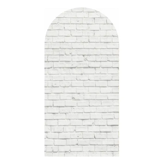 Painel Festa Decorativo Romano Tijolo 3d 180 X 90cm Cor Branco Foto 1
