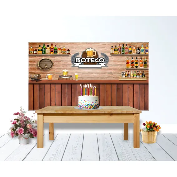 Painel Festa Festa No Boteco 02 3x1,7m Bar Decoracao Cor Colorido Foto 1