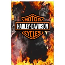 Painel Festa Retangular P/ Casado 1,5x2,2m Harley Davidson 1 Foto mini 1