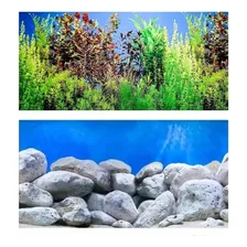 Painel Fundo Aquario 1,6m X 60cm Enfeite Ornamento Decoração Cor Ornamentação Foto mini 1