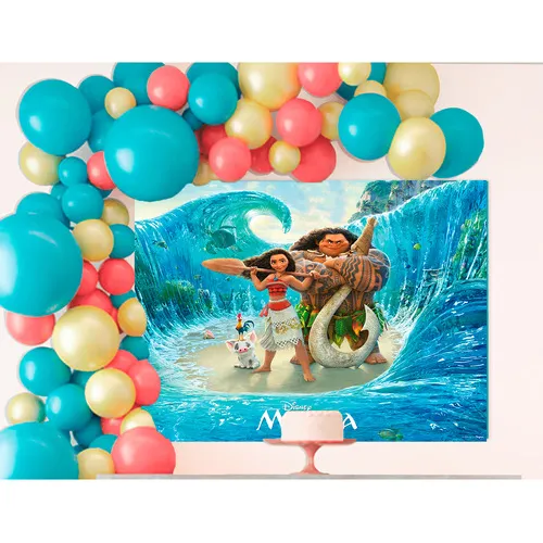 Painel Gigante Decoração Moana Festa Aniversário 1m Foto 1