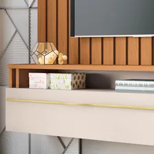 Painel Hb Móveis Para Tv Até 139.7cm Marrom-claro De Mdf Foto mini 3