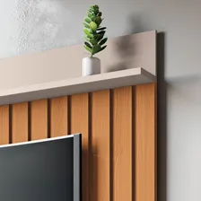 Painel Hb Móveis Para Tv Até 139.7cm Marrom-claro De Mdf Foto mini 4
