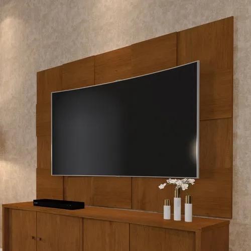 Painel Jb 5095 Tv Até 55 Polegadas Cor Caramelo Amadeirado Foto 1