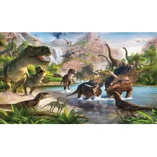 Painel Jurassic Park Dinossauro 300x200 M Lona Banner Cor Colorido Foto mini 1