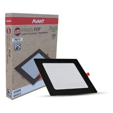 Painel Led Embutir Pop Quadrado 3000k 18w Pf - Avant Foto  mini 1